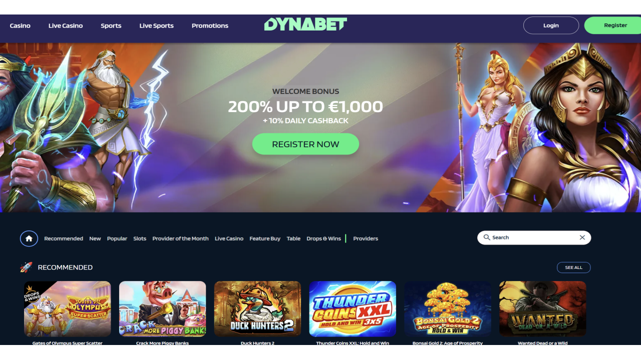 Dynabet website